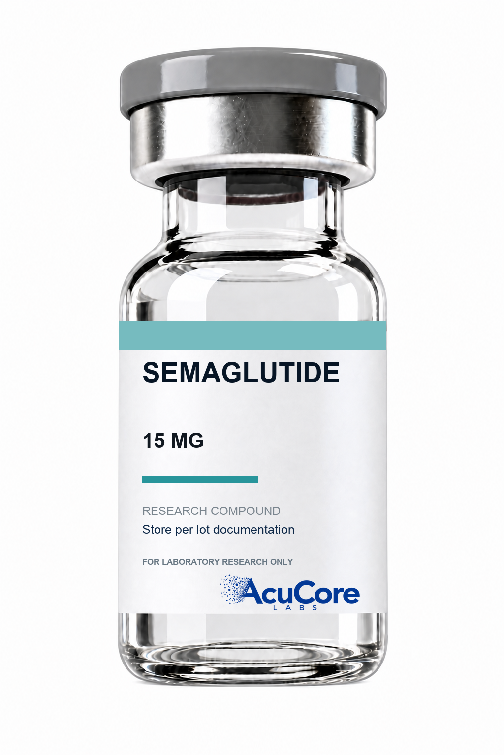AcuCore Labs Semaglutide 15 MG research product vial